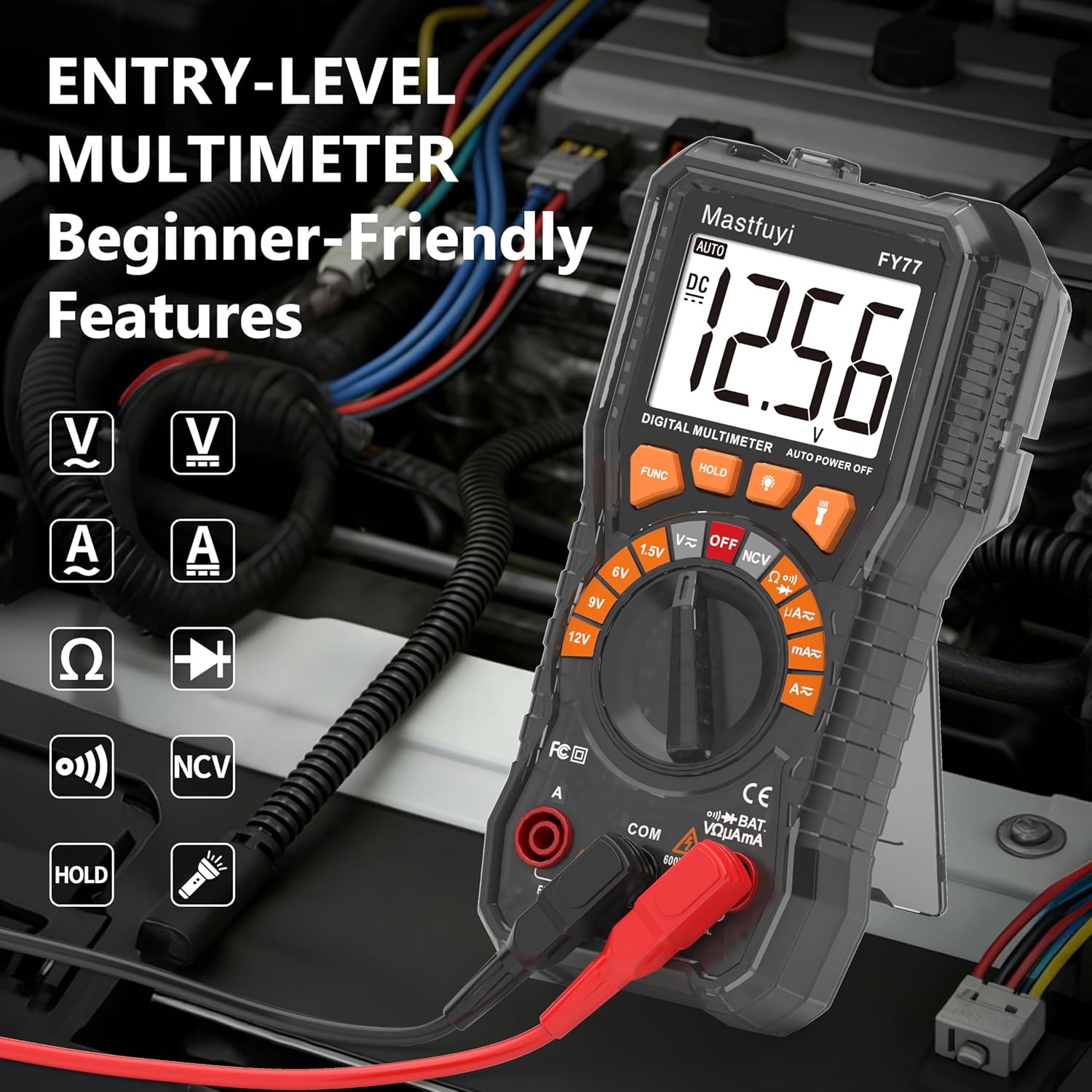 Thumbnail 1 de Multimetro Digitale Mastfuyi: tester multifunzione con NCV e test RMS 2000