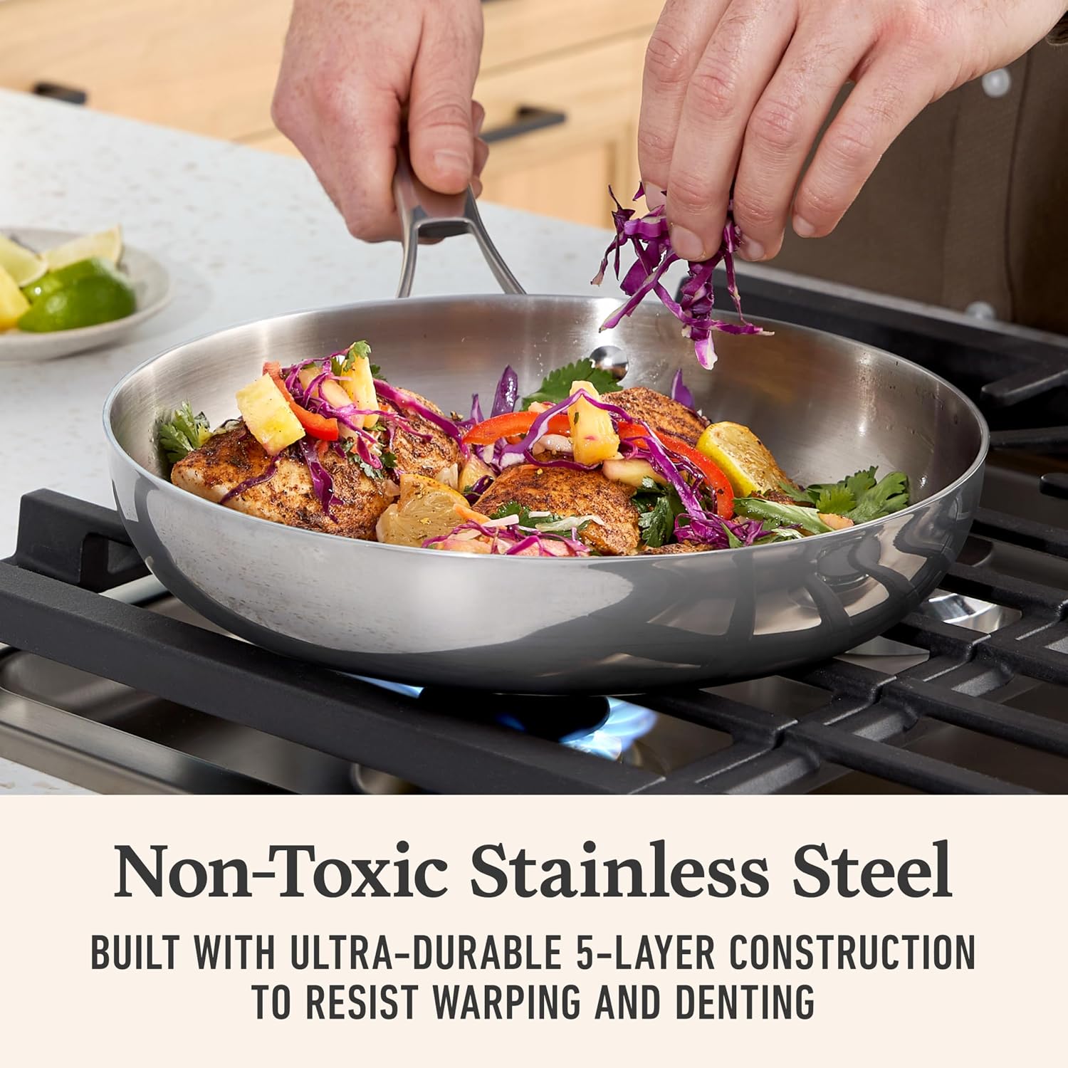 Thumbnail 1 de Calphalon Stainless Steel Frying Pan Set, 5-Ply