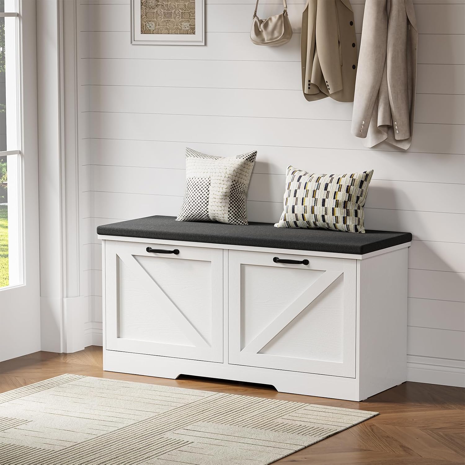 Detalle de Draelibor Shoe Storage Bench 39.4 in