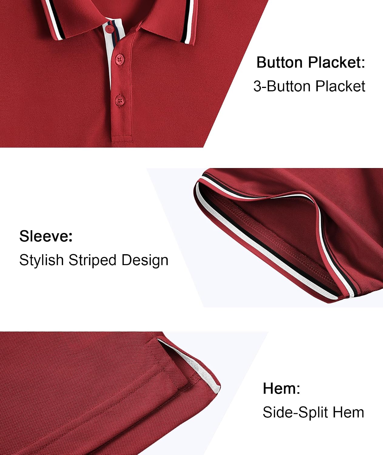 Thumbnail 2 de Geeksport Men's Polo Shirt Short Sleeve Golf Polo – Breathable, Flexible and Everyday Ready