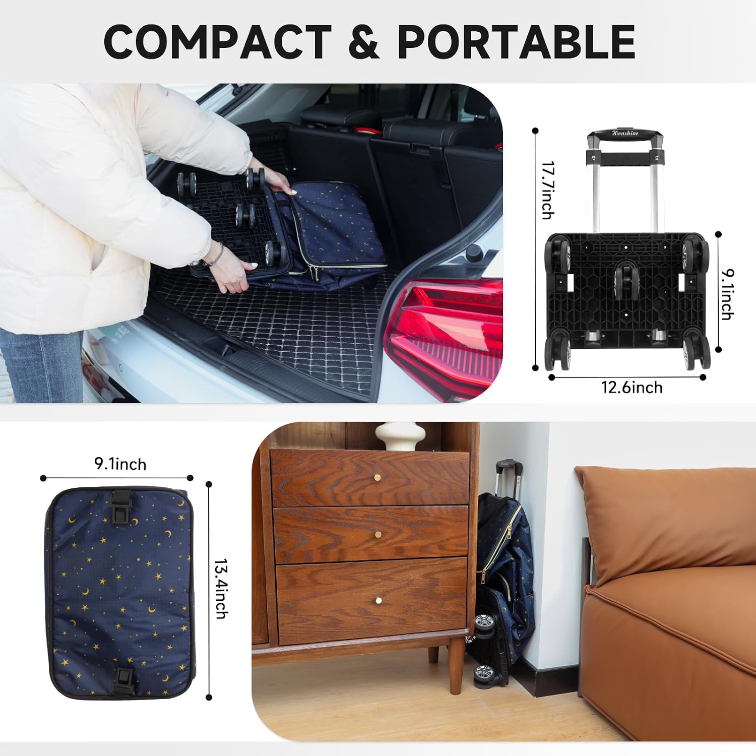 Thumbnail 6 de TAMACART Shopping Cart with 5 Swivel Wheels