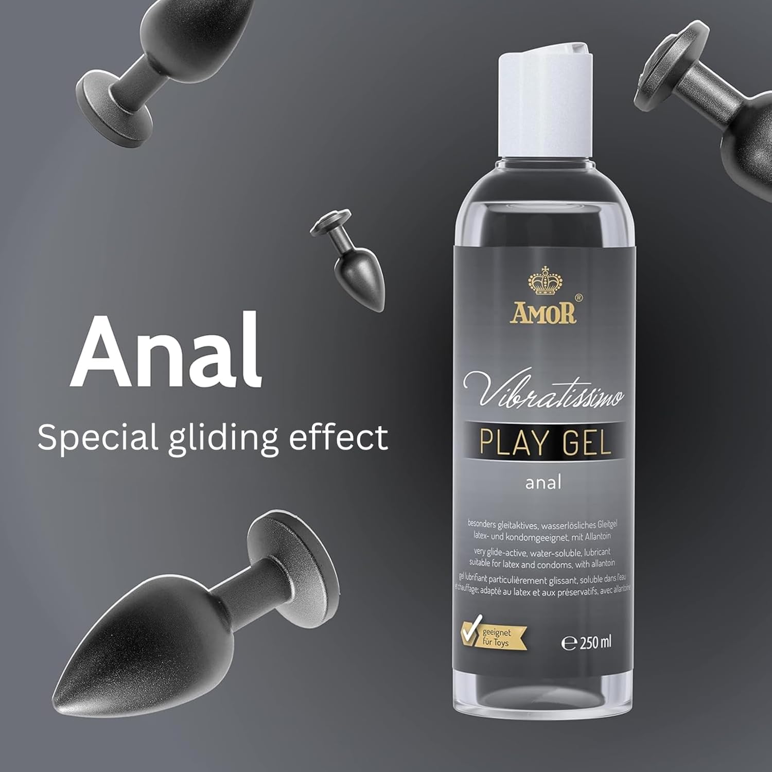 Thumbnail 1 de Vibratissimo Play Gel Anal (250 ml) Extra Slippery water-based lubricant