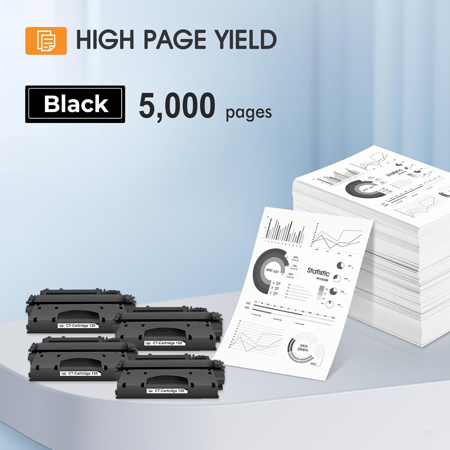 Detalle de Cool Toner Cartridge 120 Black Toner 4-Pack, High Yield for Canon imageCLASS