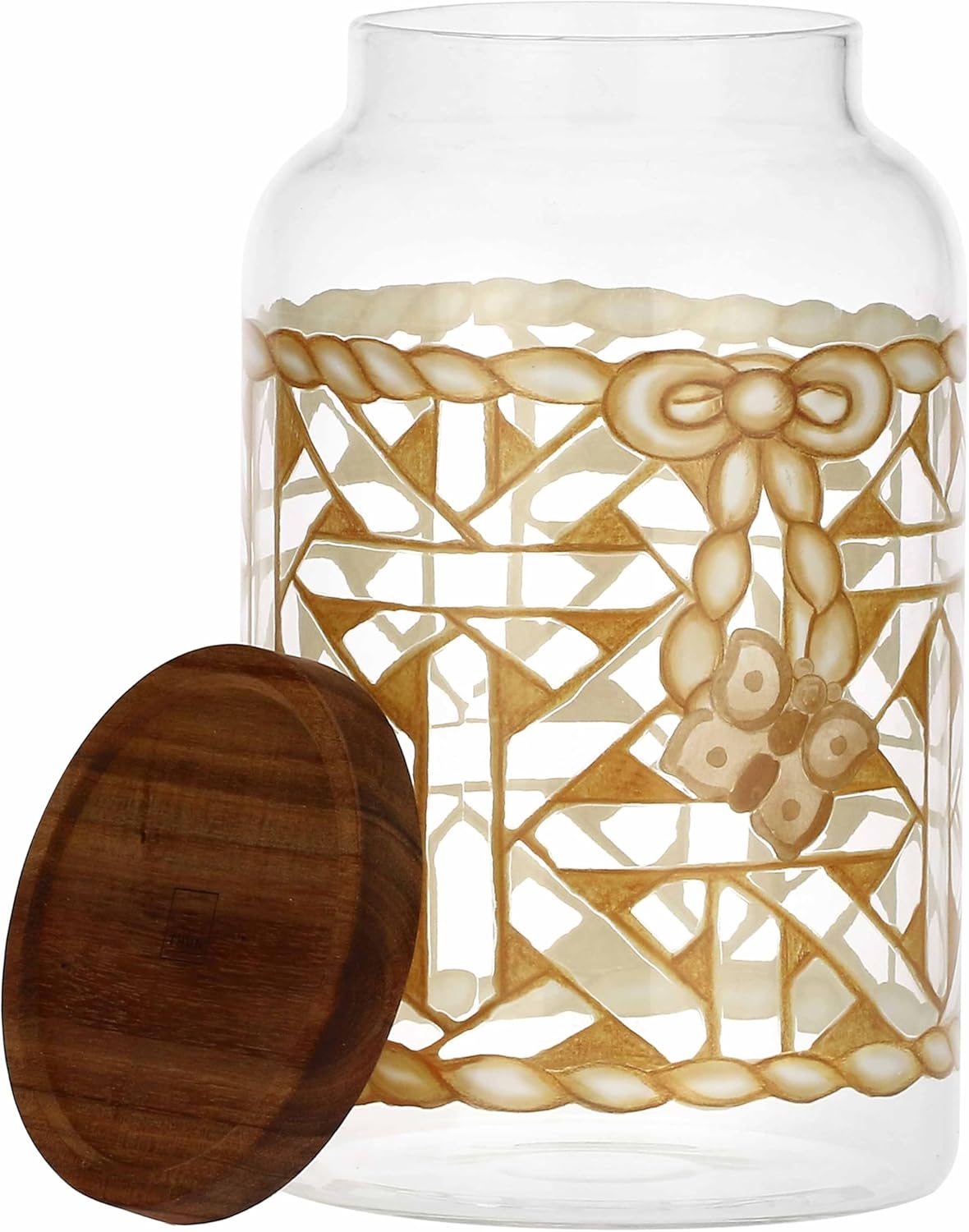 Detalle 2 de THUN Biscottiera in vetro Linea AbbracciAMI 3 L 🍯