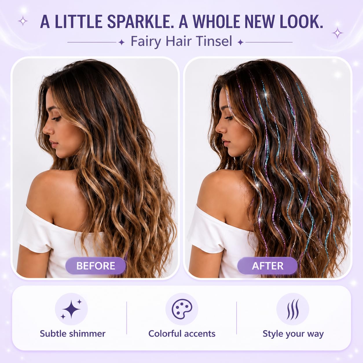 Detalle 1 de Hair Tinsel Kit, 20 Colors