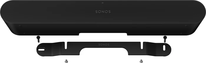 Detalle de Sonos Ray Wandhalterung Schwarz – sichere Wandmontage für Ihre Soundbar