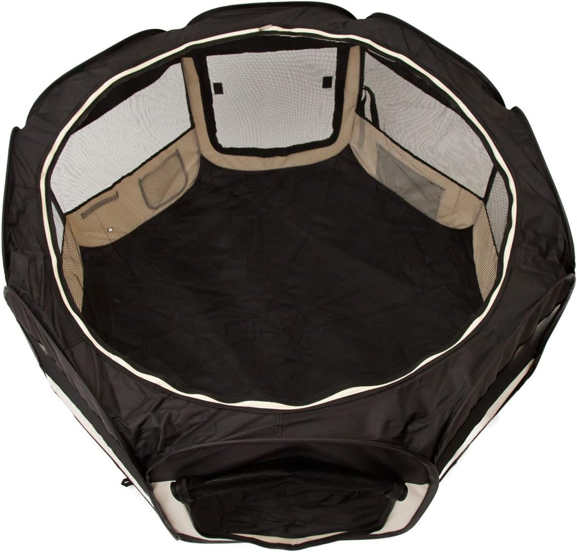 Thumbnail 6 de all Pets United Welpen-Laufstall / Tierlaufstall XXL für drinnen & draußen (Schwarz-Beige)