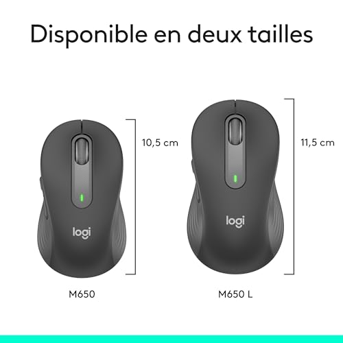 Thumbnail 9 de Logitech Signature M650 L – Souris sans fil Grande Taille, mains larges, Bluetooth et multi‑device
