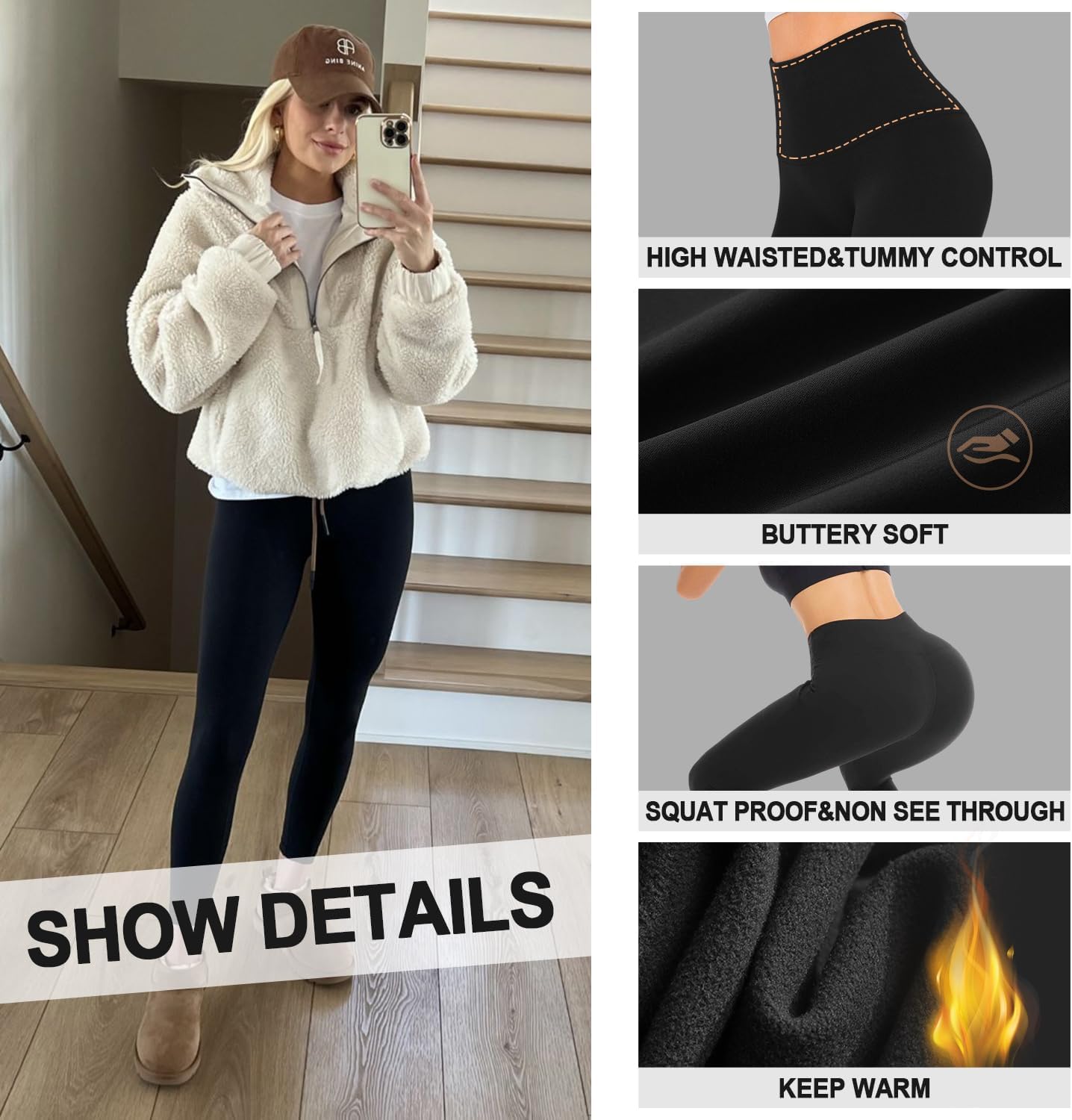 Thumbnail 4 de FuelMeFoot Thermo Leggings Damen Thermounterwäsche gefüttert