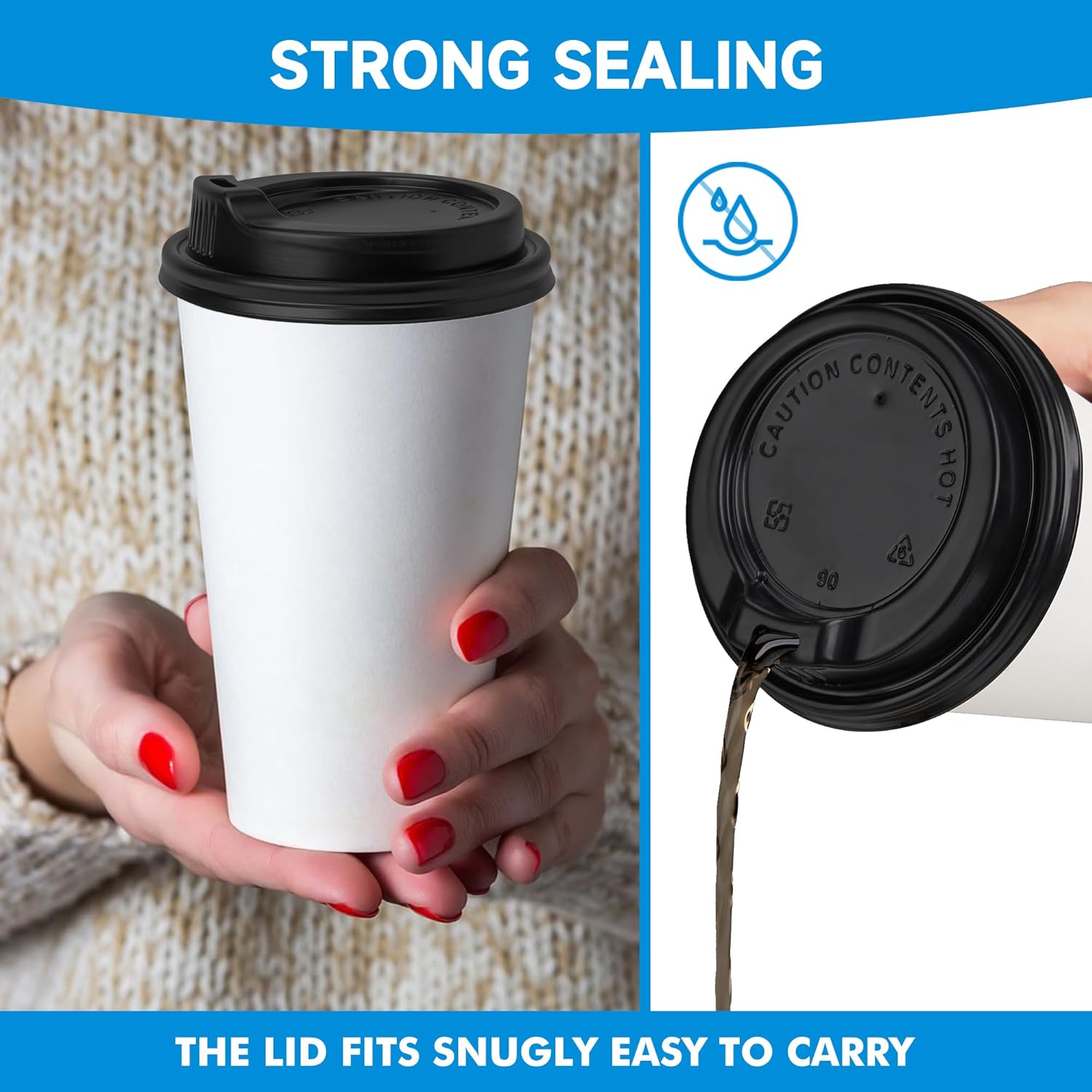 Detalle de RACETOP Coffee Cups 16 oz 100-Pack