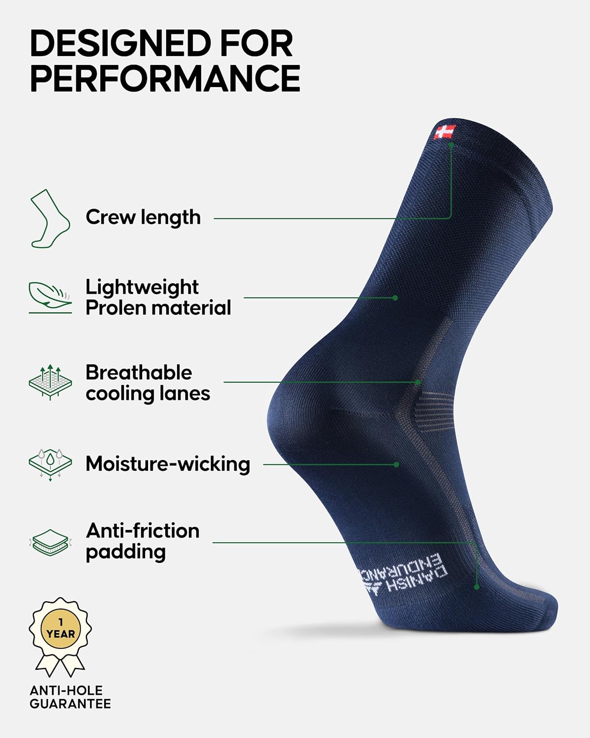 Detalle 2 de Danish Endurance cycling socks 3 pack