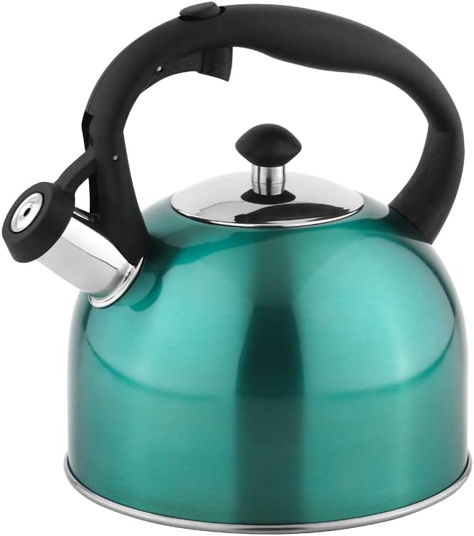 Detalle de Amazon Basics Stainless Steel Kettle, 2.3 litres, Teal