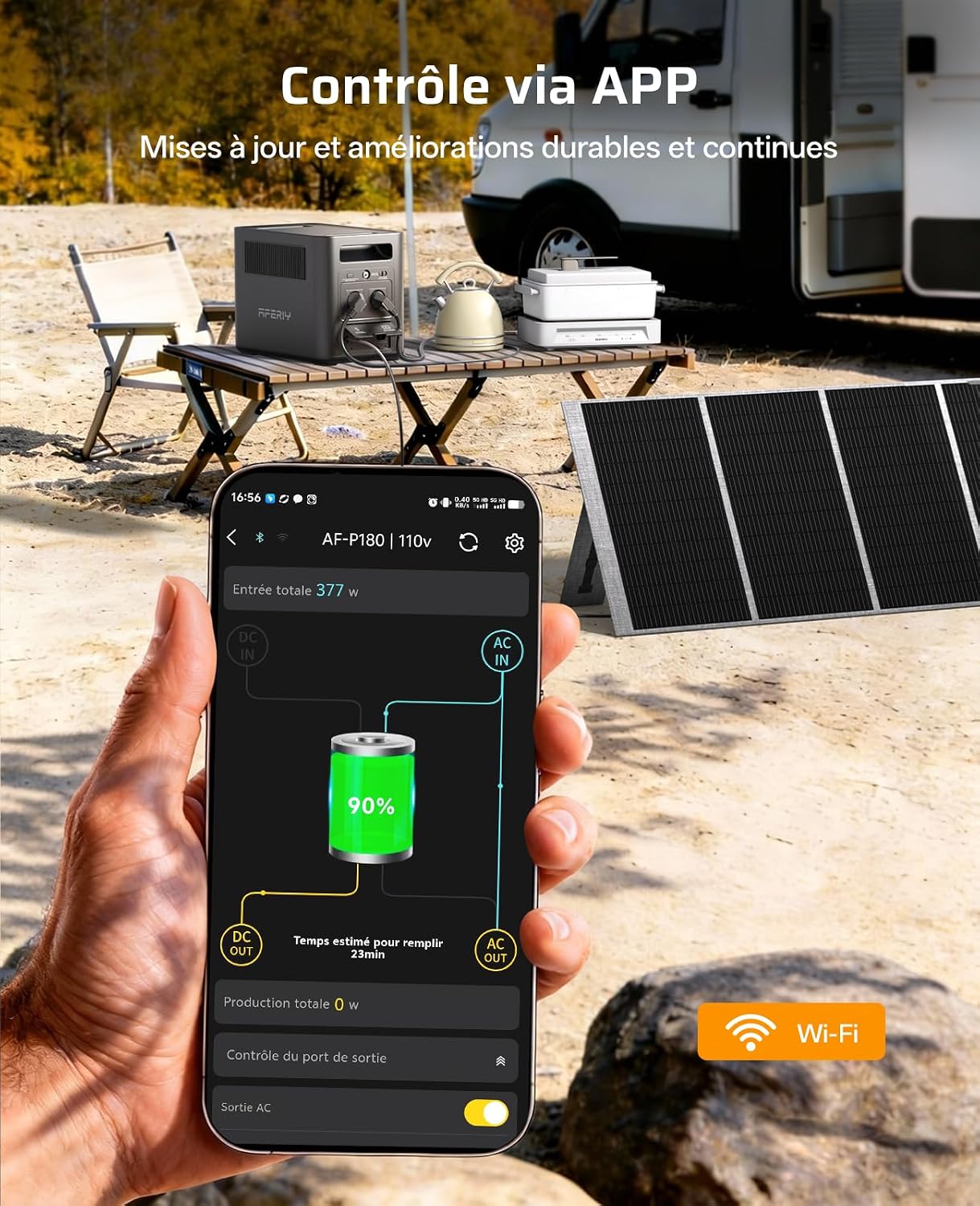 Detalle 1 de AFERIY Nomad1800 1024Wh Générateur portable