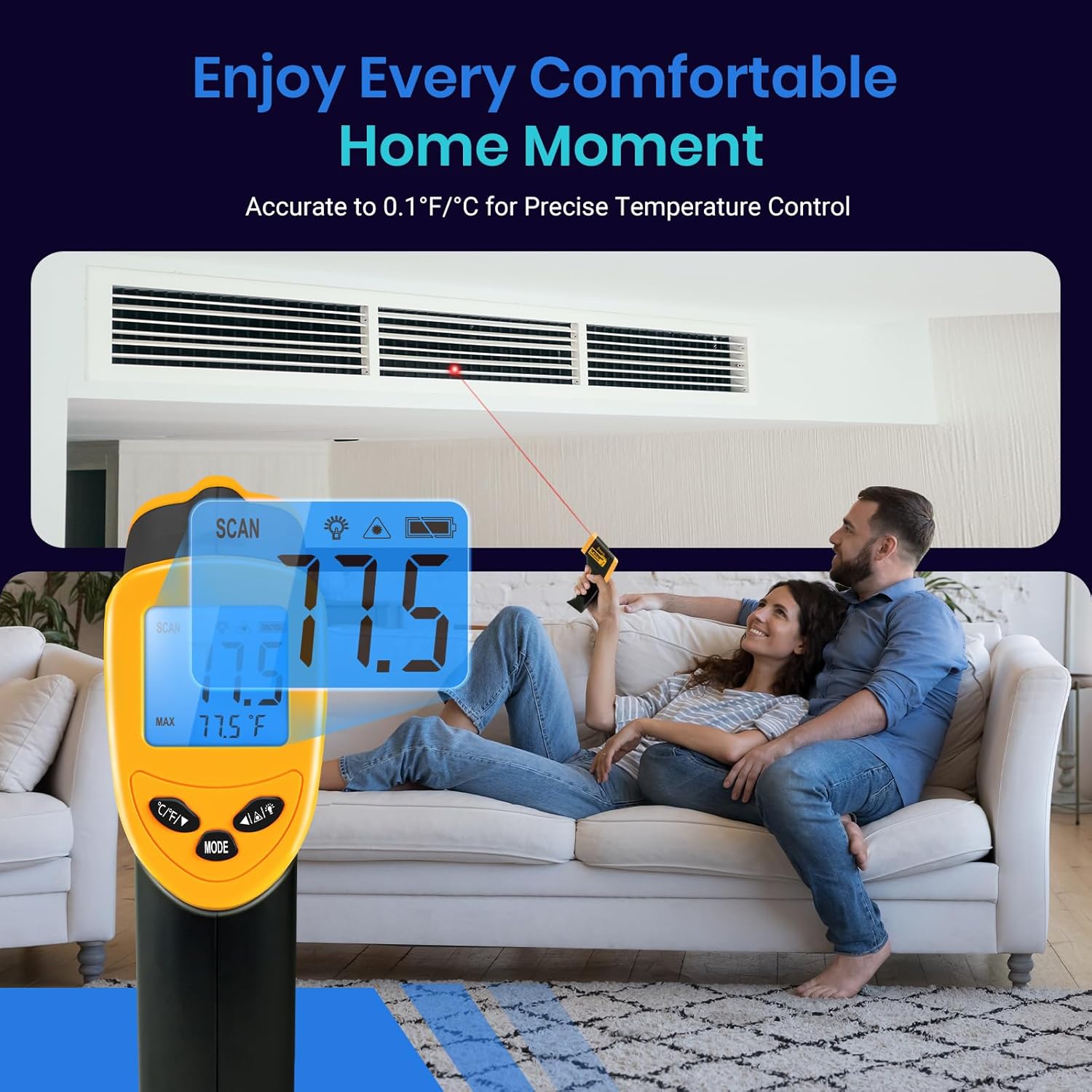 Thumbnail 3 de Etekcity 1080 Infrared Thermometer 1130°F