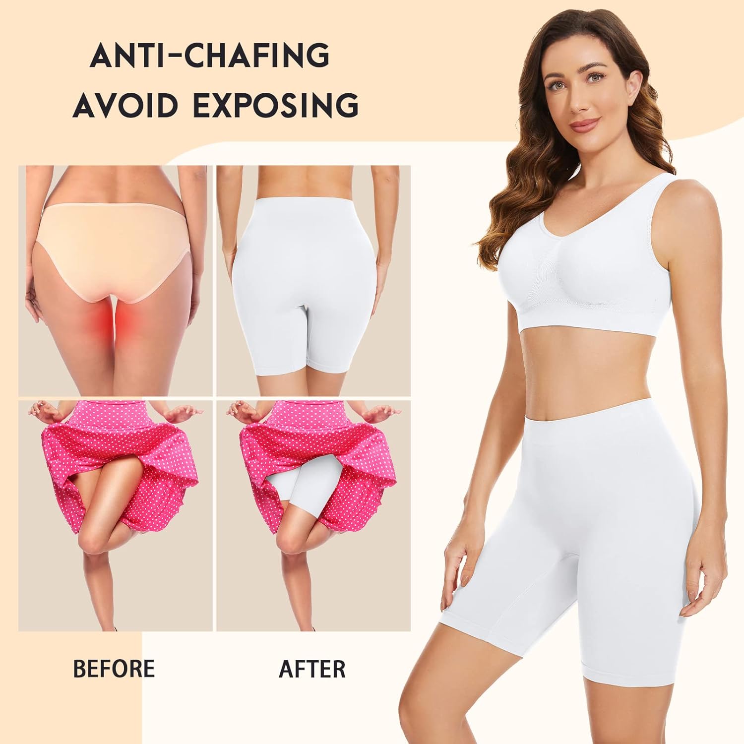 Thumbnail 3 de SIHOHAN Cycliste Femme sous Jupe Short - Shorty anti-frottement pour robe et jupe