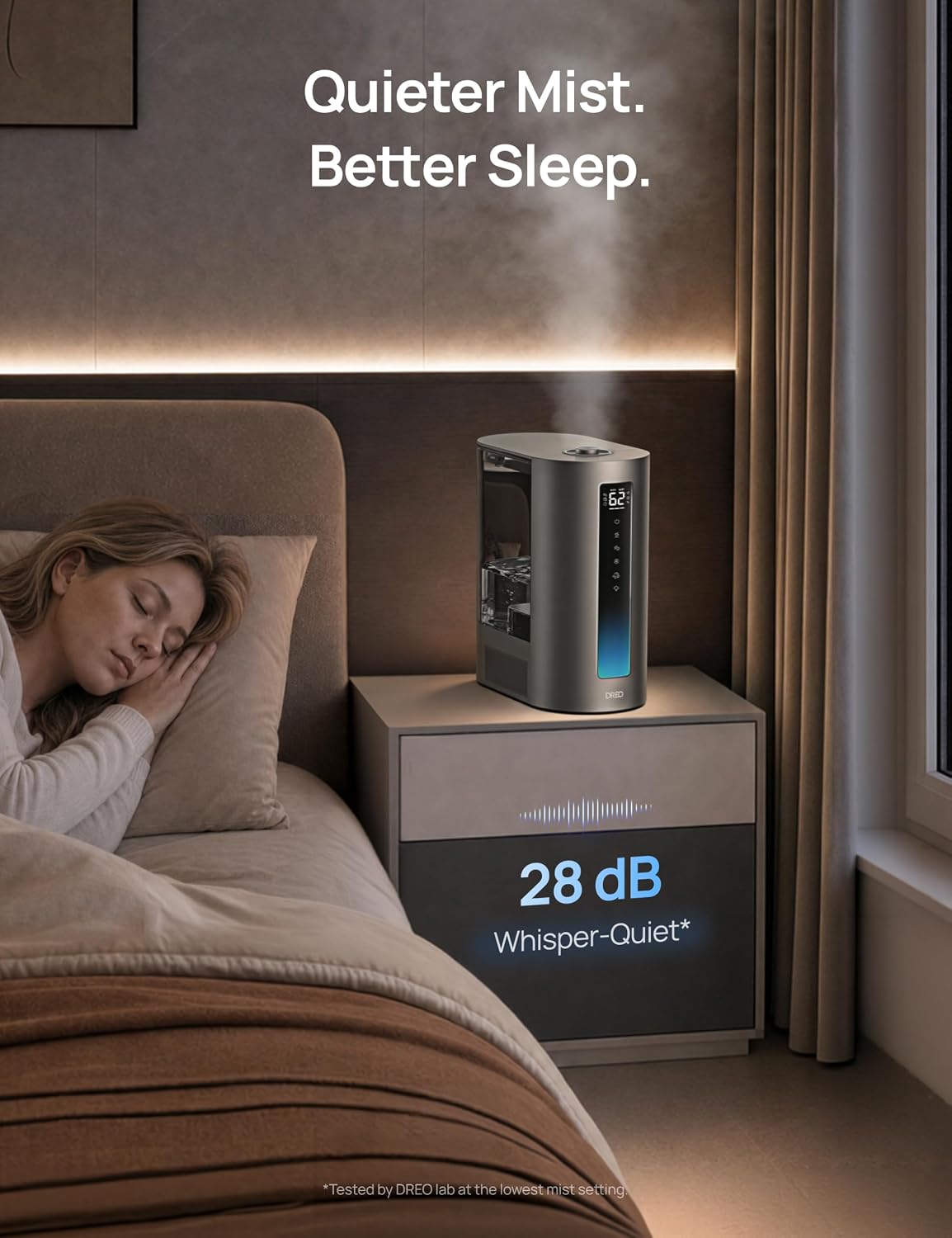 Detalle 1 de DREO DR-HHM003S silver Smart Humidifier, 6L Warm and Cool Mist