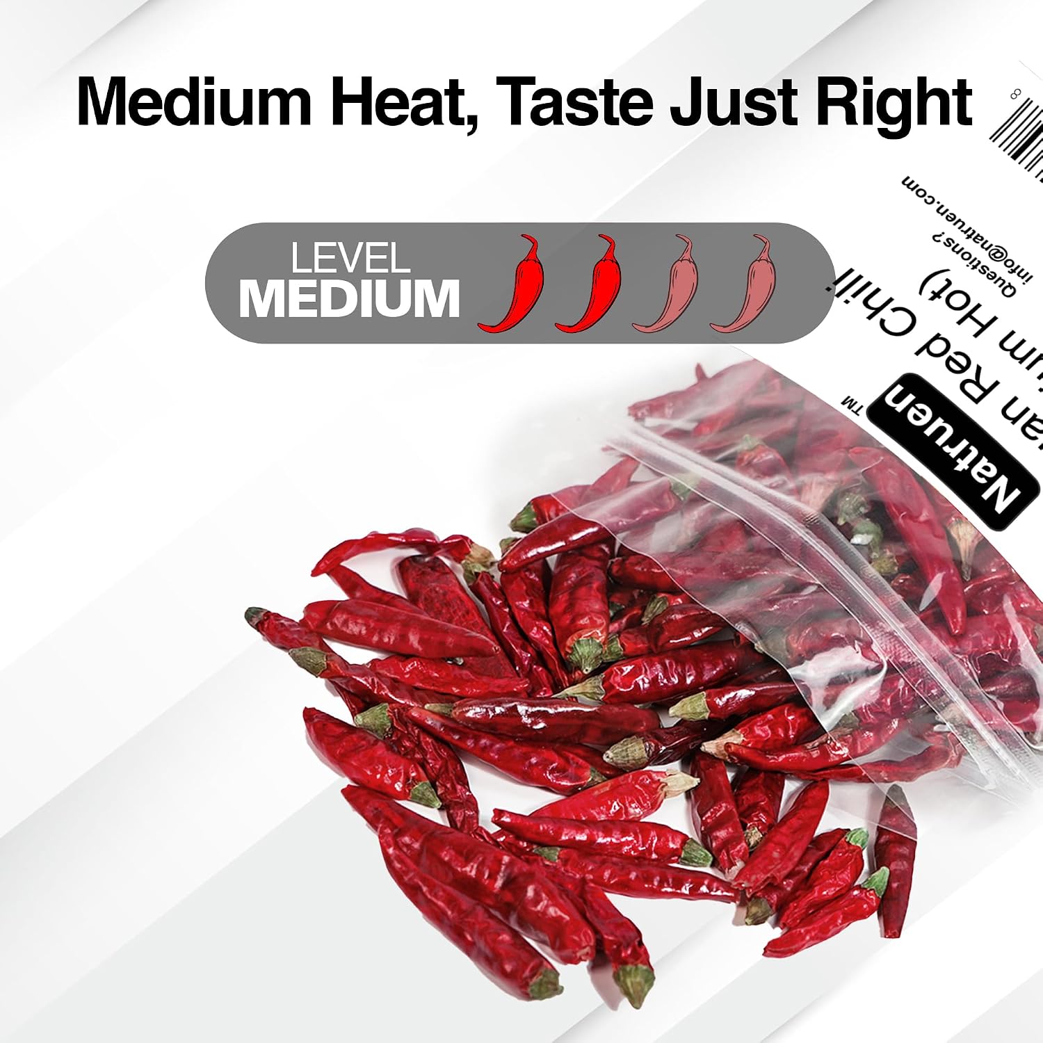 Detalle de Natruen Dried Sichuan Red Chili Pods, 4 oz, Medium-Hot Whole Chilies