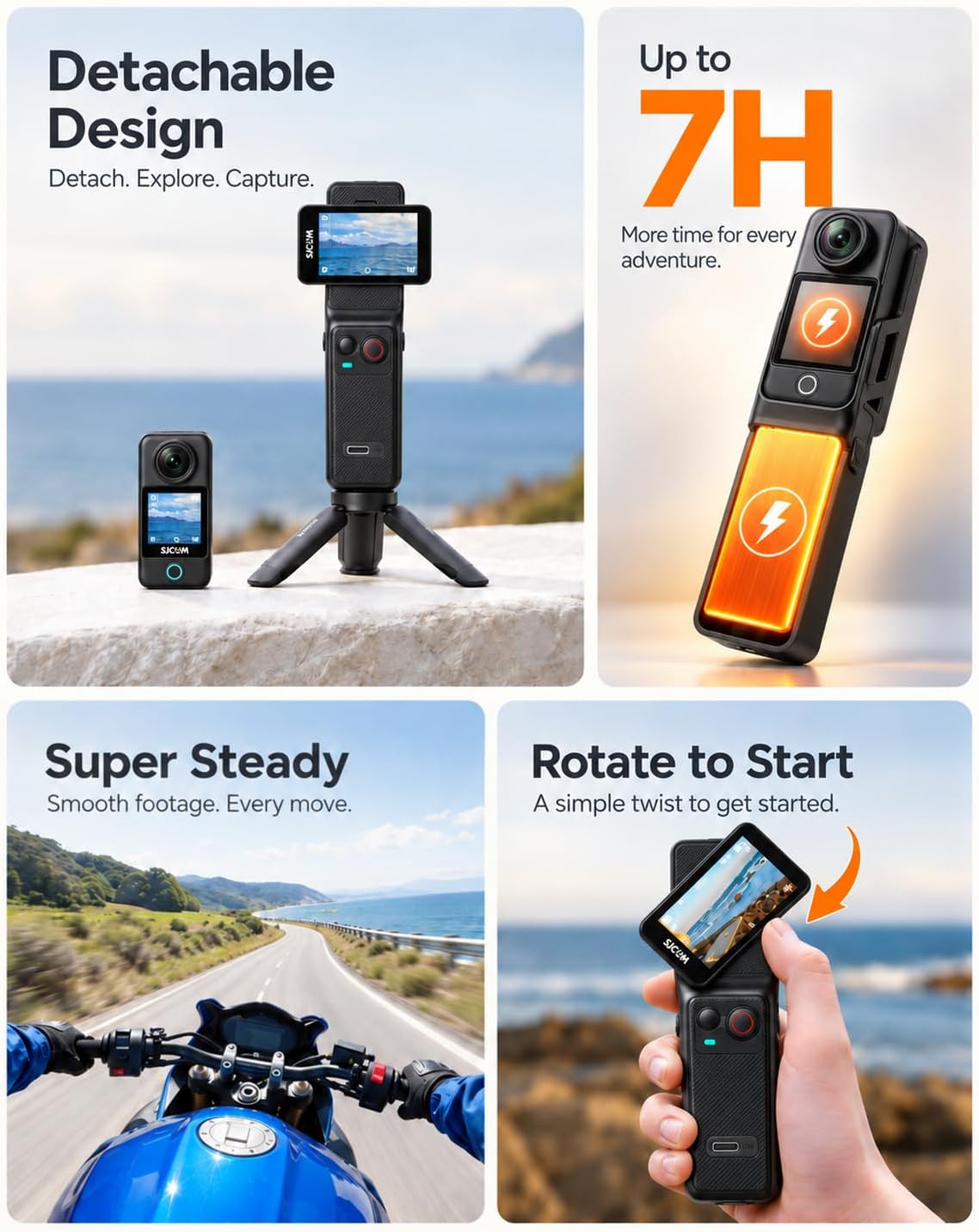 Thumbnail 1 de SJCAM C400 4K Vlogging Pocket Camera