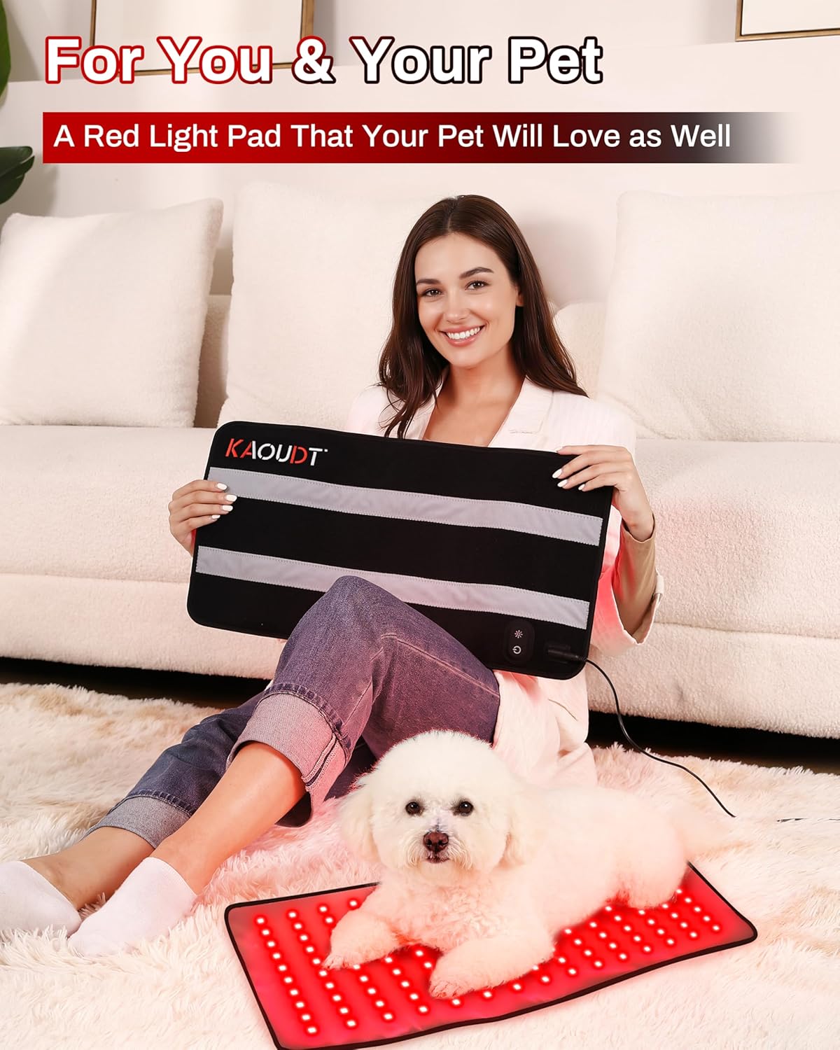Thumbnail 5 de Kaoudt 2026 Medical-Grade Red Light Therapy Belt (24" x 12") for Full-Body Pain Relief