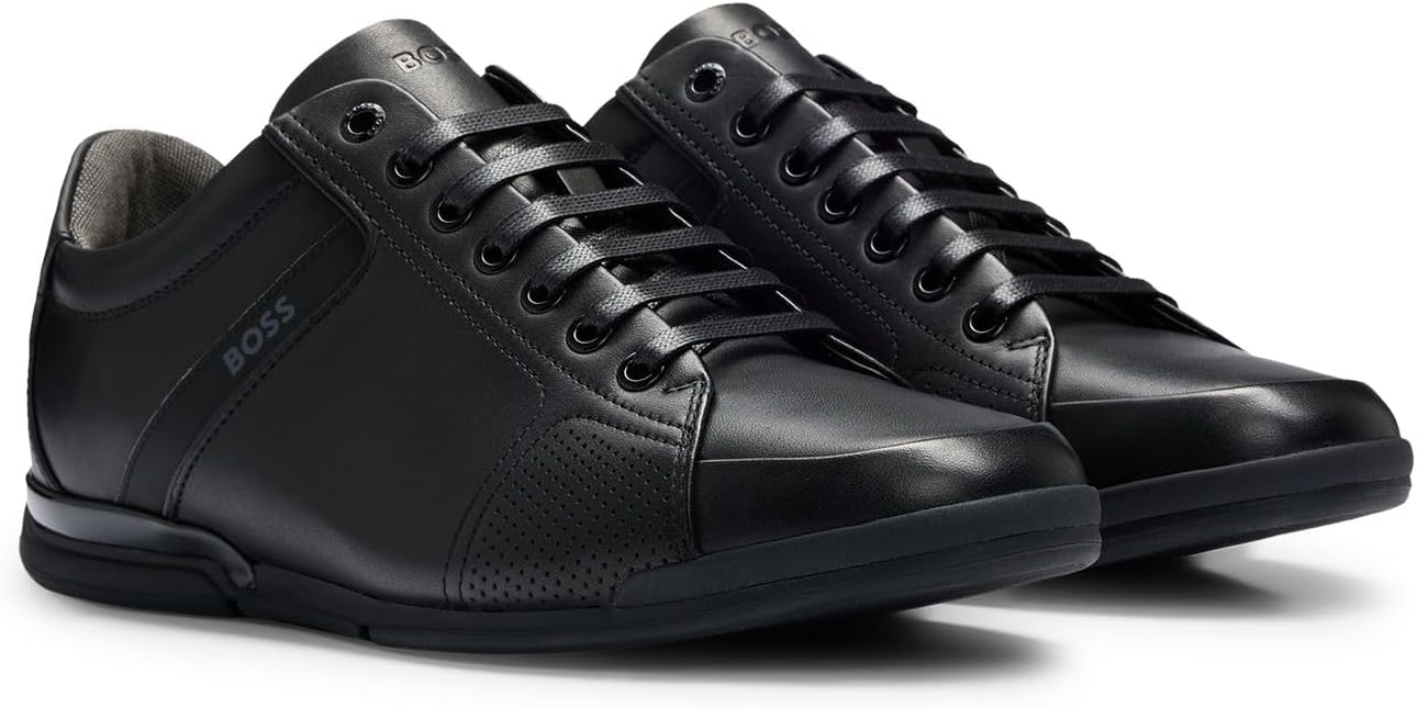 Thumbnail 3 de BOSS Saturn Lowp Baskets en Cuir avec Doublure Anti-odeurs – Homme
