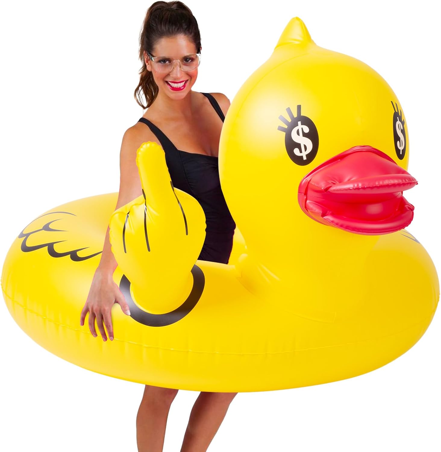 Detalle de Float Joy Canard Bouée Piscine Gonflable – Grand canard détente pour adultes