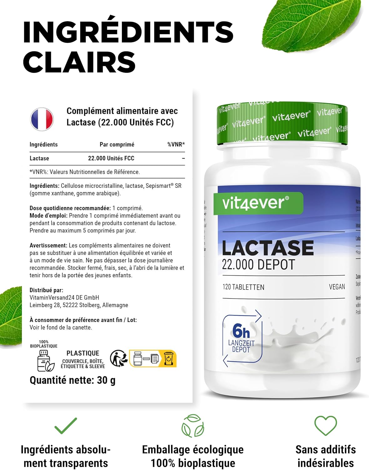 Thumbnail 4 de Lactase 22.000 Depot-120 comprimés lentilactase