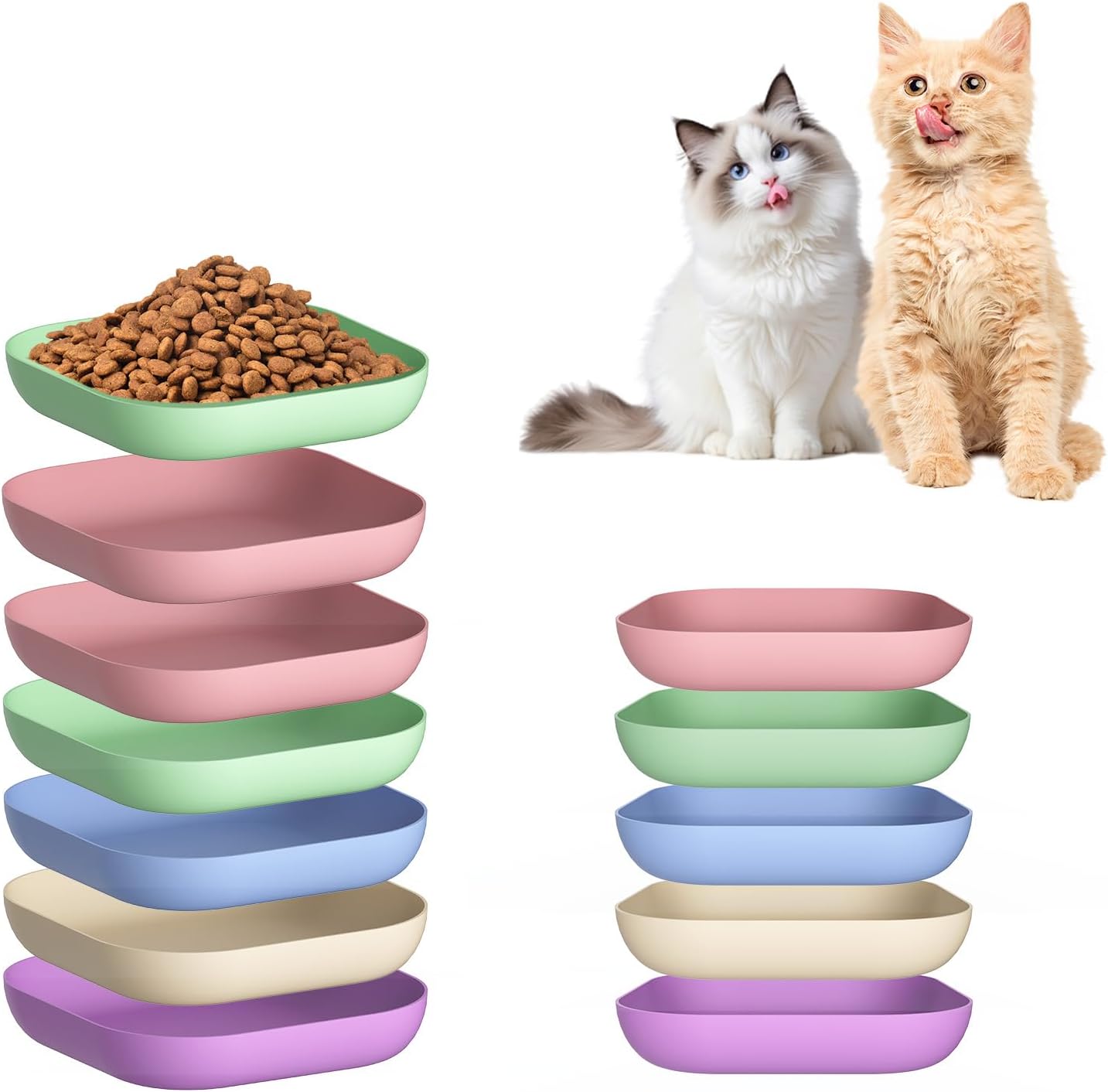 Detalle de 12 Pack Cat Bowls Whisker Friendly