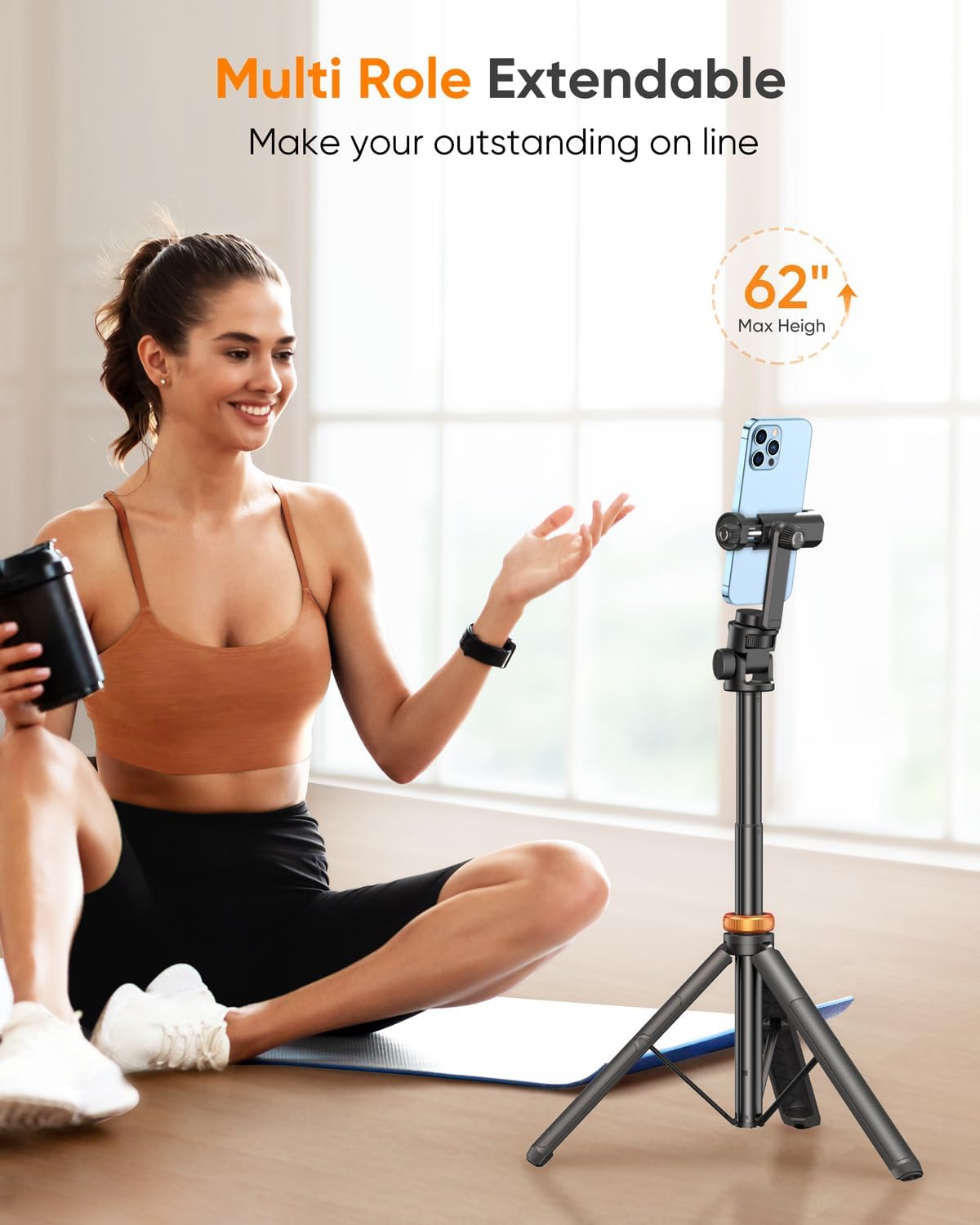 Detalle de EUCOS 62-inch Phone Tripod ⚙