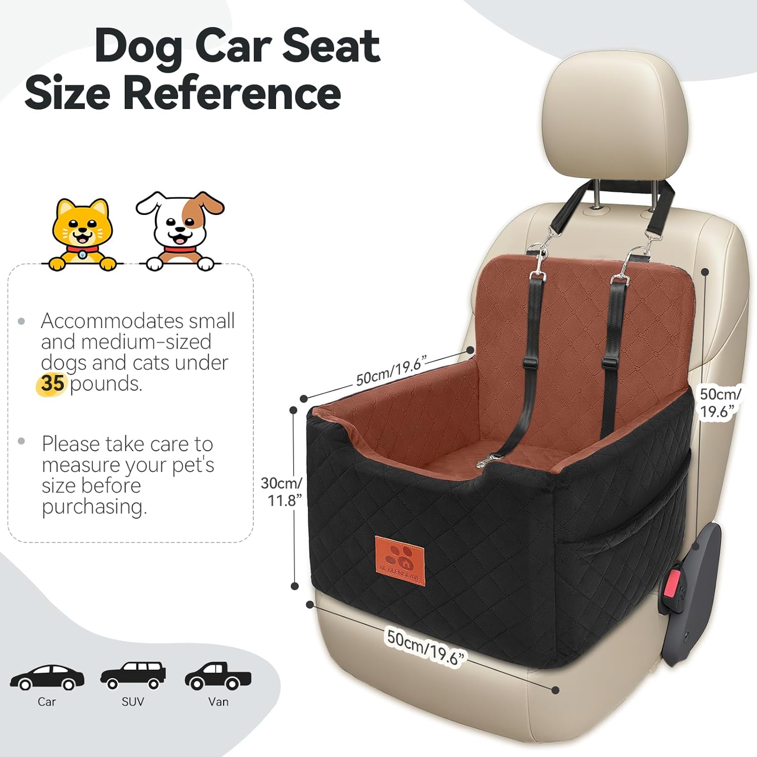 Detalle 2 de GL GLENSLAVE Autositz Hunde unter 15 kg