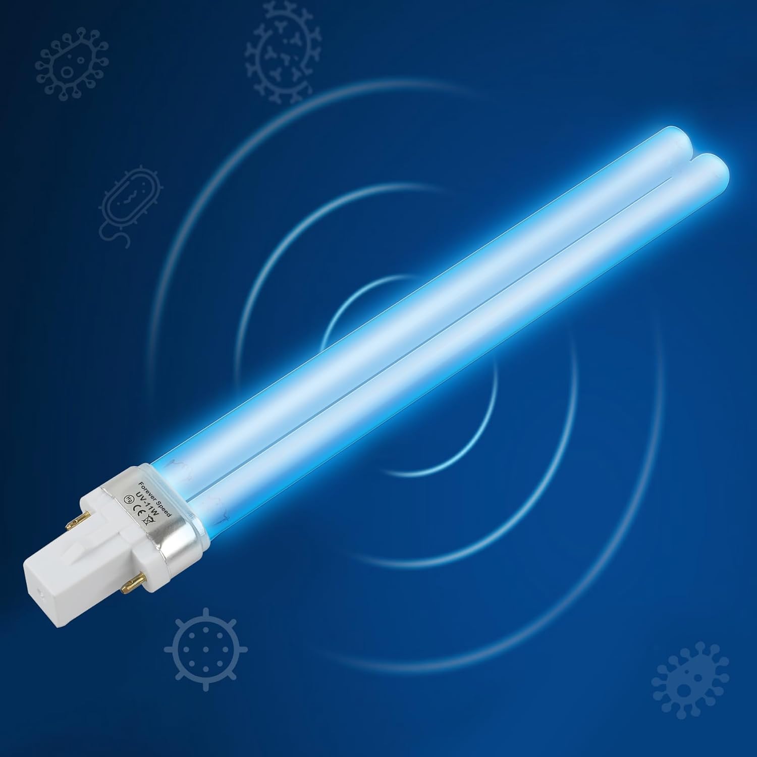 Thumbnail 3 de Forever Speed UVC Ersatzlampe (Ersatzröhre) für UVC-Geräte, G23, 11 Watt – 2 Stück