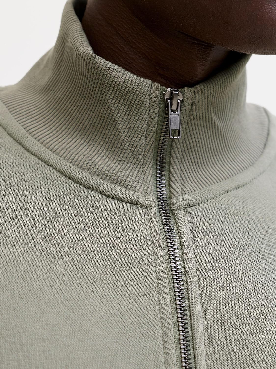 Thumbnail 4 de JACK & JONES Herren Kapuzenjacke einfarbig mit Viertelreißverschluss (Essentials)