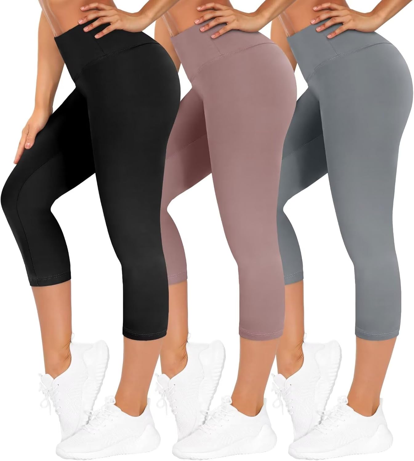 Thumbnail 6 de TNNZEET 3er Pack Capri Leggings Damen 3/4/7/8 High Waist – blickdichte Sportleggins