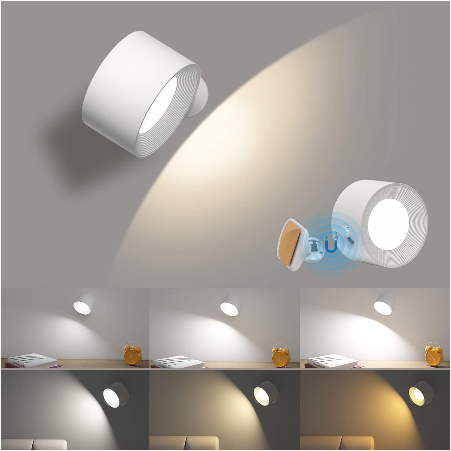 Detalle de Coollamp LED Wall Light 360° Rotate