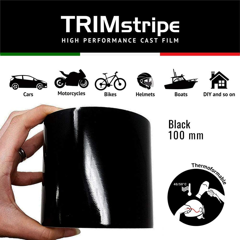 Thumbnail 1 de 4R Quattroerre.it 10542 Bandes Adhésives Trim Noir — 100 mm x 10 m