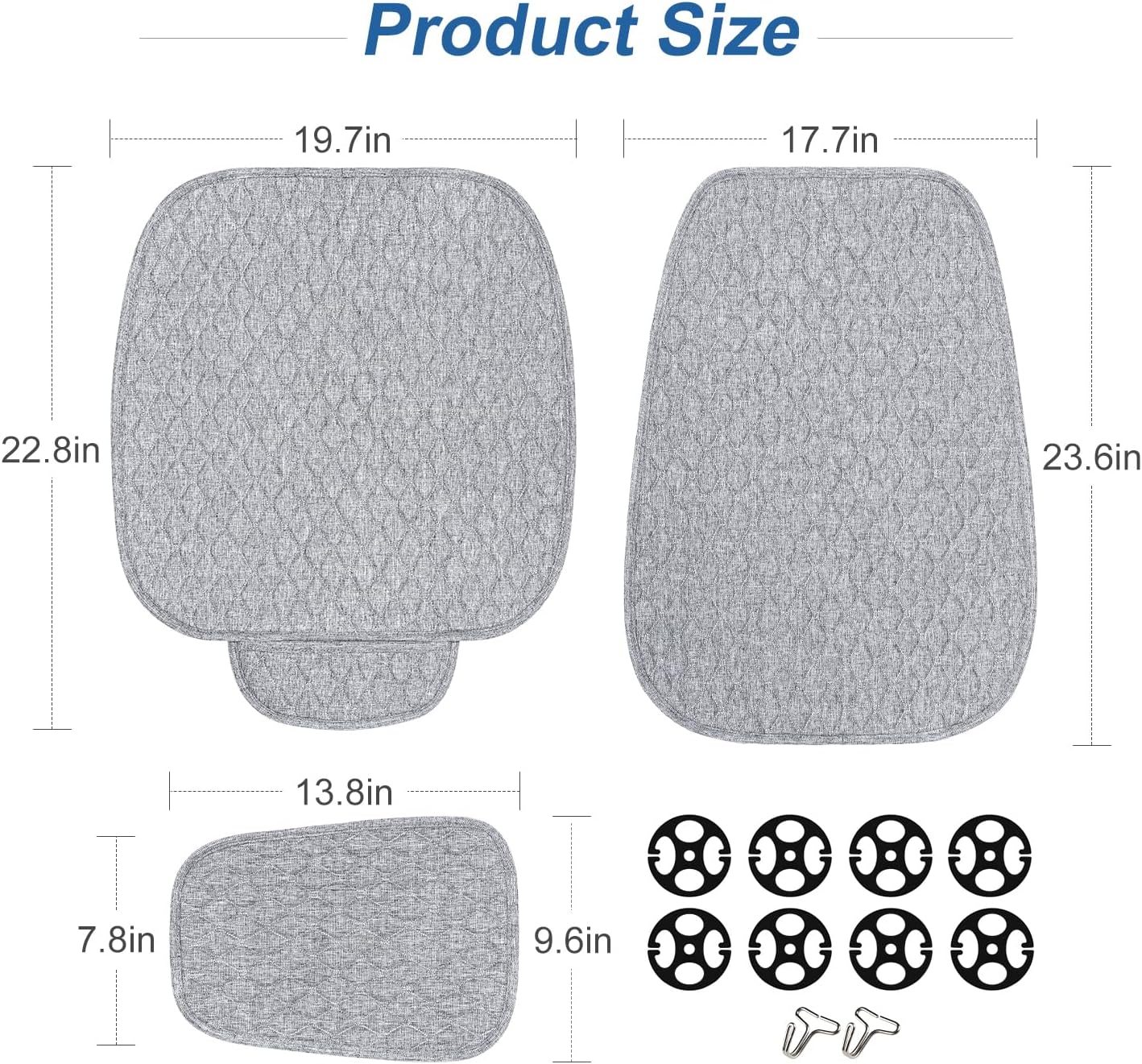 Thumbnail 6 de DECKALY Linen Front Seat Covers, 2-Pack