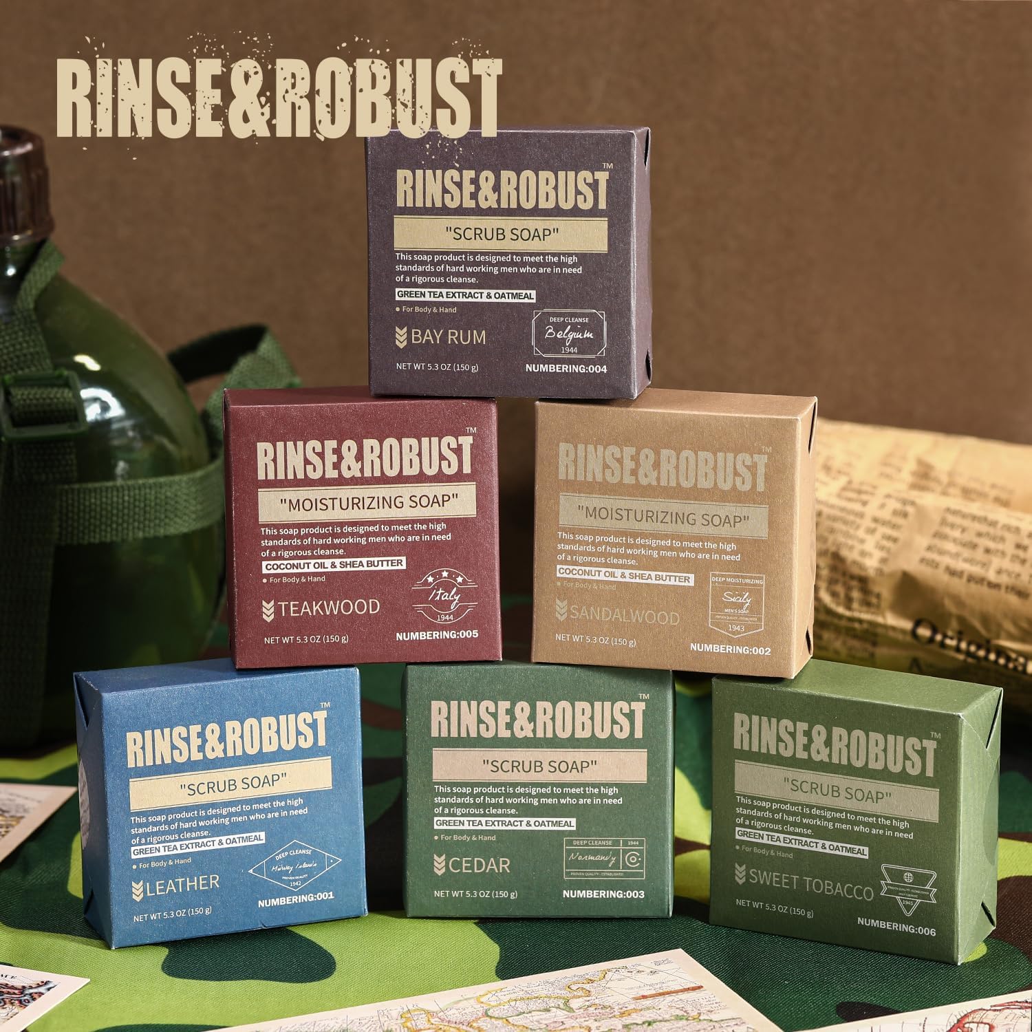 Thumbnail 5 de Rinse & Robust Men’s Bar Soap, 6-Pack with Six Distinct Scents