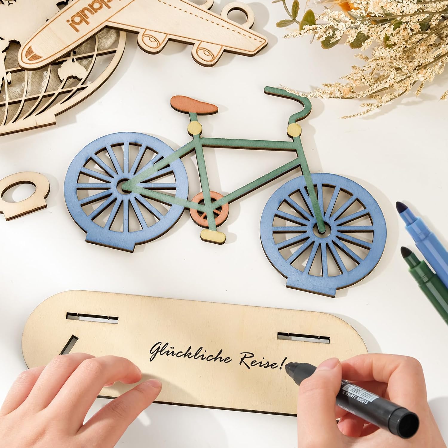 Thumbnail 3 de HOLDLEAF Fahrrad Geldgeschenk Holz – Originelles Geschenk für Fahrradfreunde
