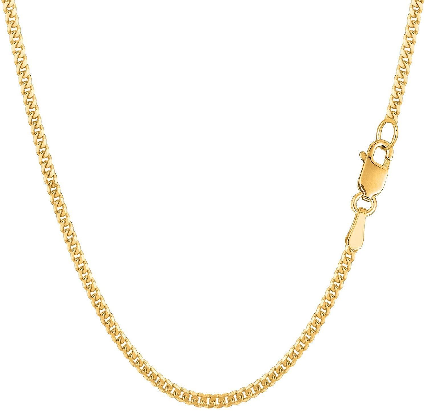 Detalle de Collana a catena in oro giallo 585 14K, 2 mm, unisex – 40–60 cm