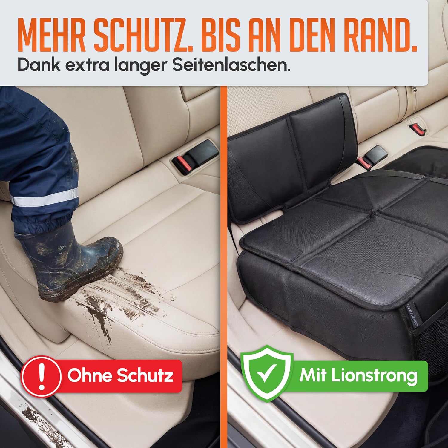 Thumbnail 2 de LIONSTRONG Kindersitzunterlage XL Schutz, Schwarz