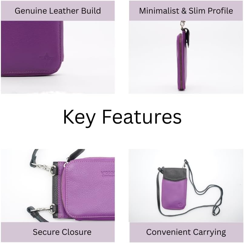 Thumbnail 6 de WASAMA Sidekick Leather Crossbody Phone Bag for Women
