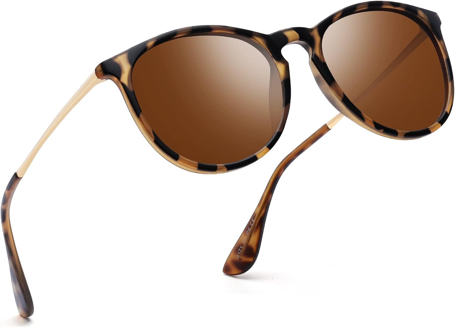 Detalle de kunchu Sonnenbrille Damen Polarisierte Rund UV400 Retro