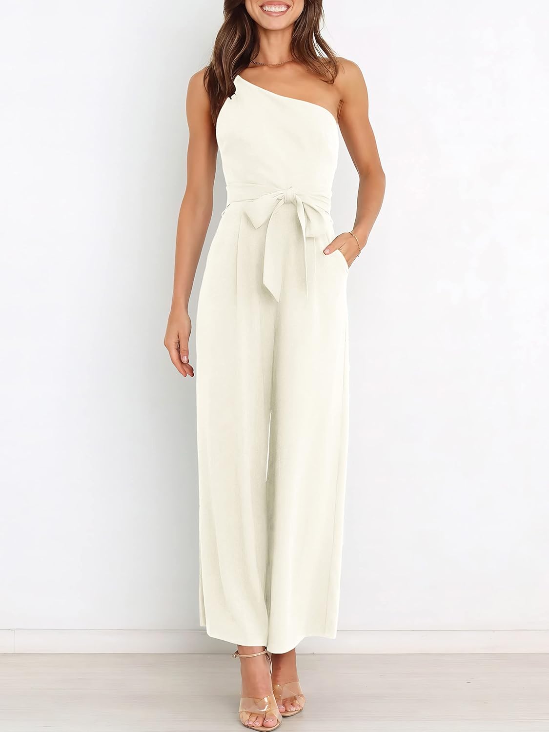 Thumbnail 5 de ANRABESS One-Shoulder Dressy Jumpsuit for Women
