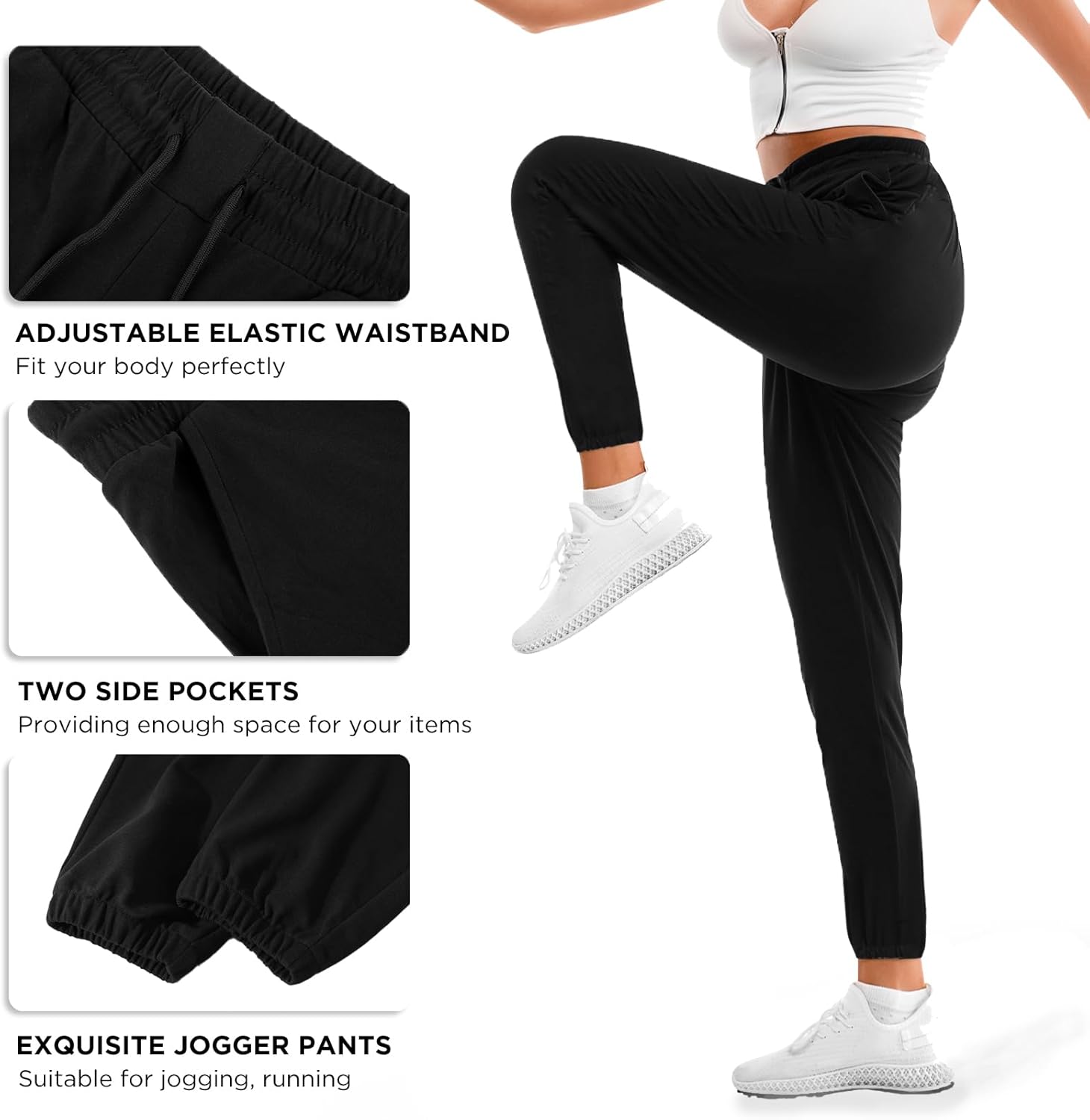 Detalle de Stanpetix Sport Pants for Women – Running Jogger Sweatpants with Pockets