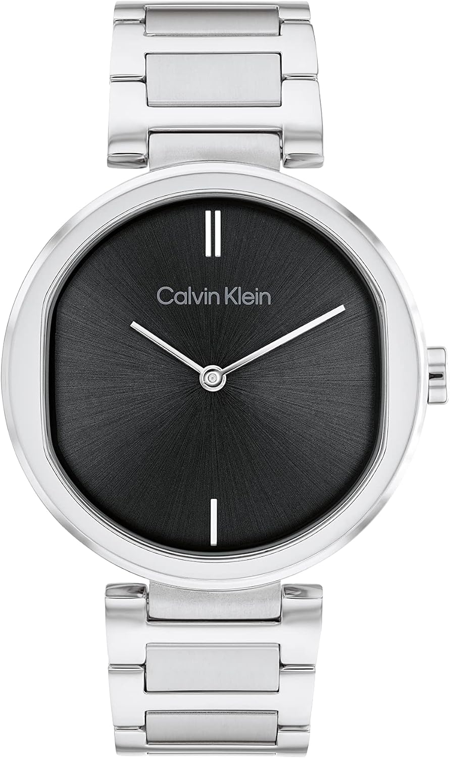Detalle de Calvin Klein Orologio analogico al quarzo da donna CK Sensation con quadrante nero e cinturino in acciaio inossidabile o in pelle