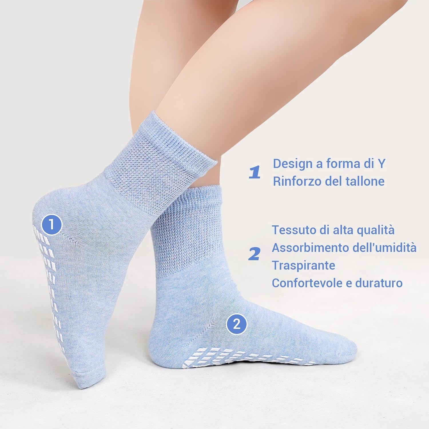 Thumbnail 4 de PUTUO Calze Antiscivolo Senza Elastico 85% cotone