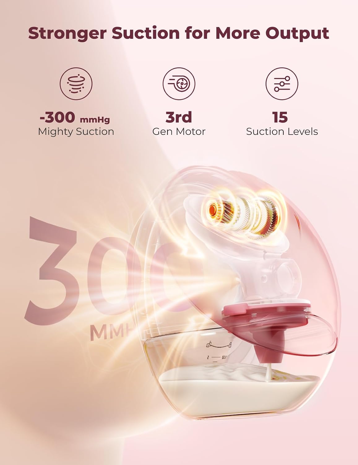Thumbnail 2 de Momcozy Hands Free Breast Pump Mobile Flow M9 Upgrade (Cozy Red, 24mm) – App-Controlled, Wearable