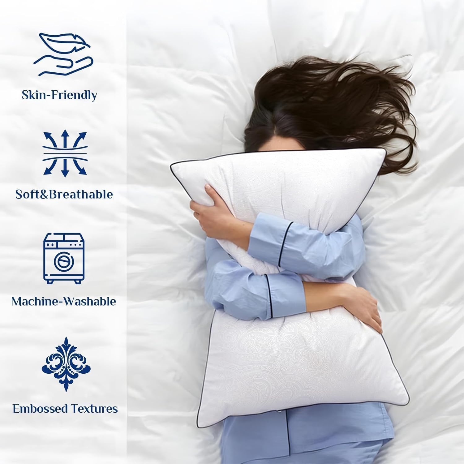 Thumbnail 4 de JOLLYVOGUE Pillows Queen Size 2-pack