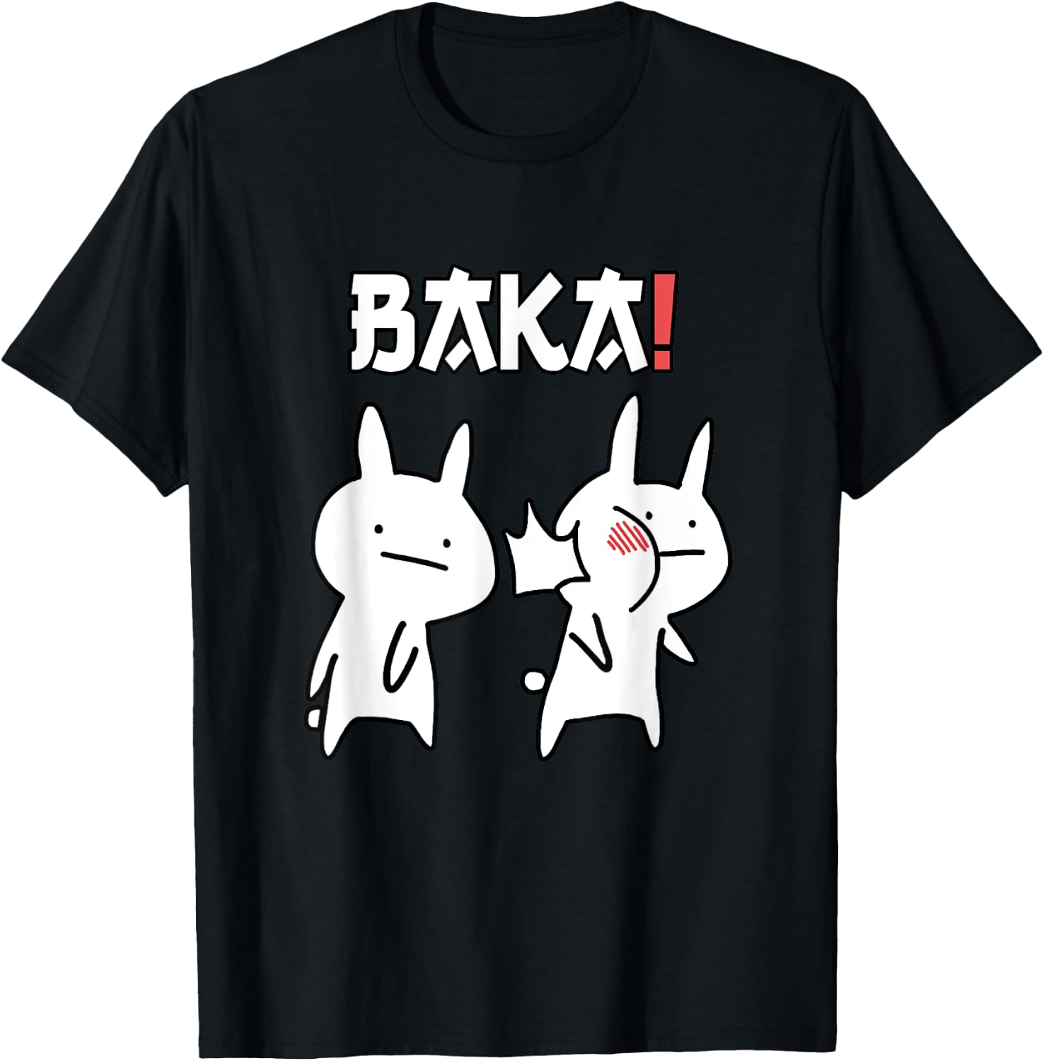 Detalle de T-shirt anime kawaii Baka, schiaffi di coniglio