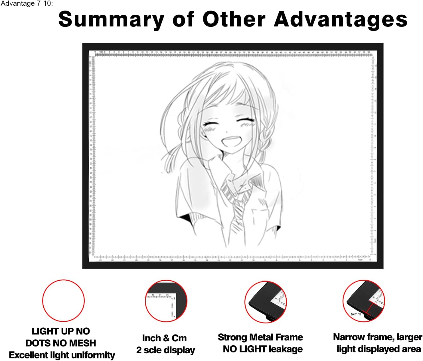 Thumbnail 5 de WELZK 10000+ Lux High Bright Leuchttisch A2 – 3-Farben Light Pad mit 10 Stufen Dimmen