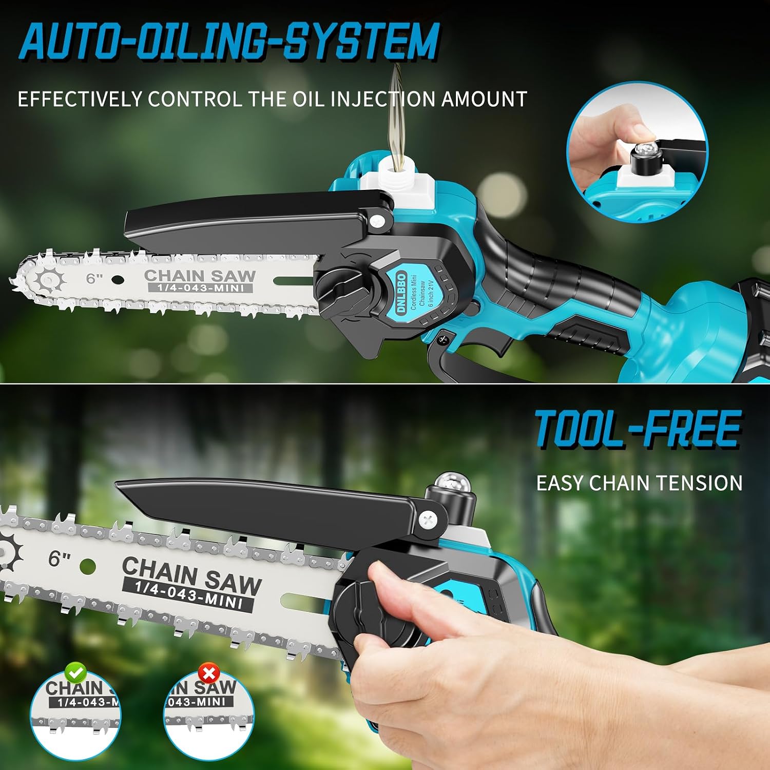 Thumbnail 6 de DNLBBO DNLBBO-03 2-in-1 Mini Chainsaw and 6-Inch Pole Saw